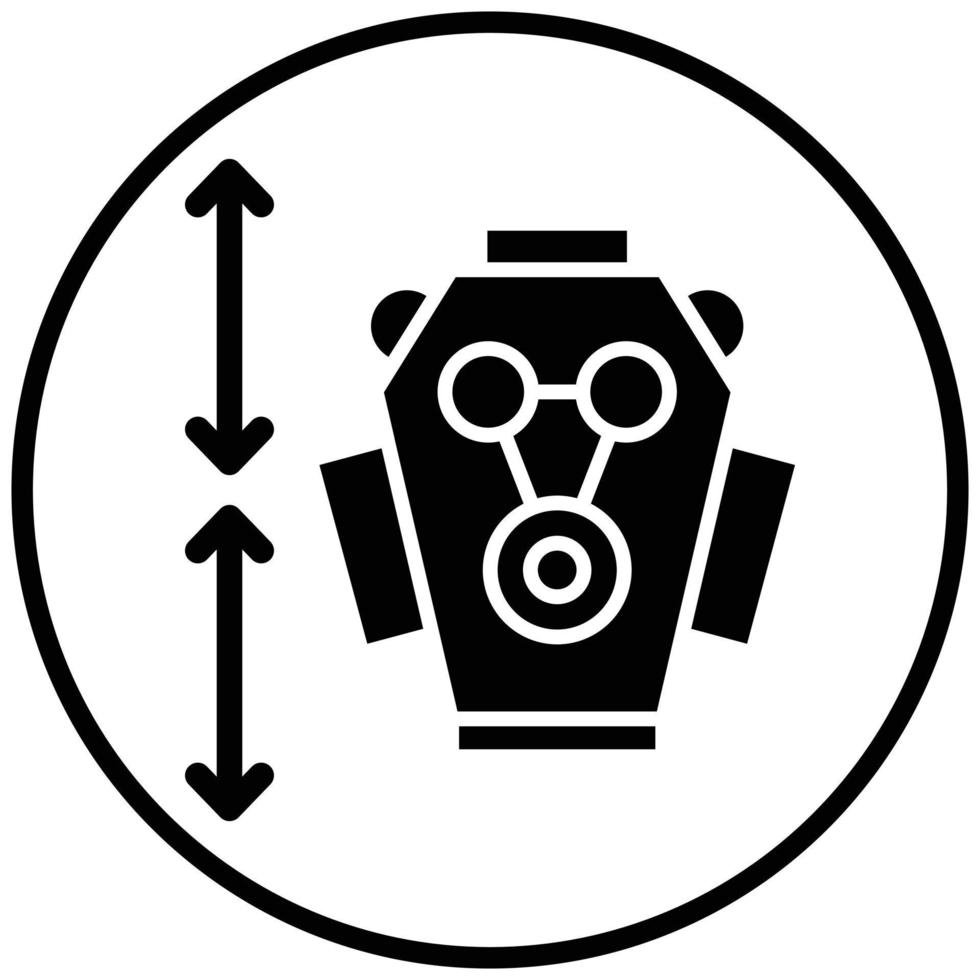 estilo de icono de tamaño de motor vector