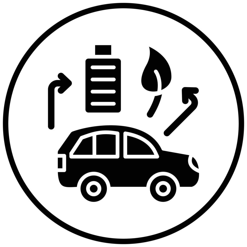 Hybrid Vehicle Icon Style vector