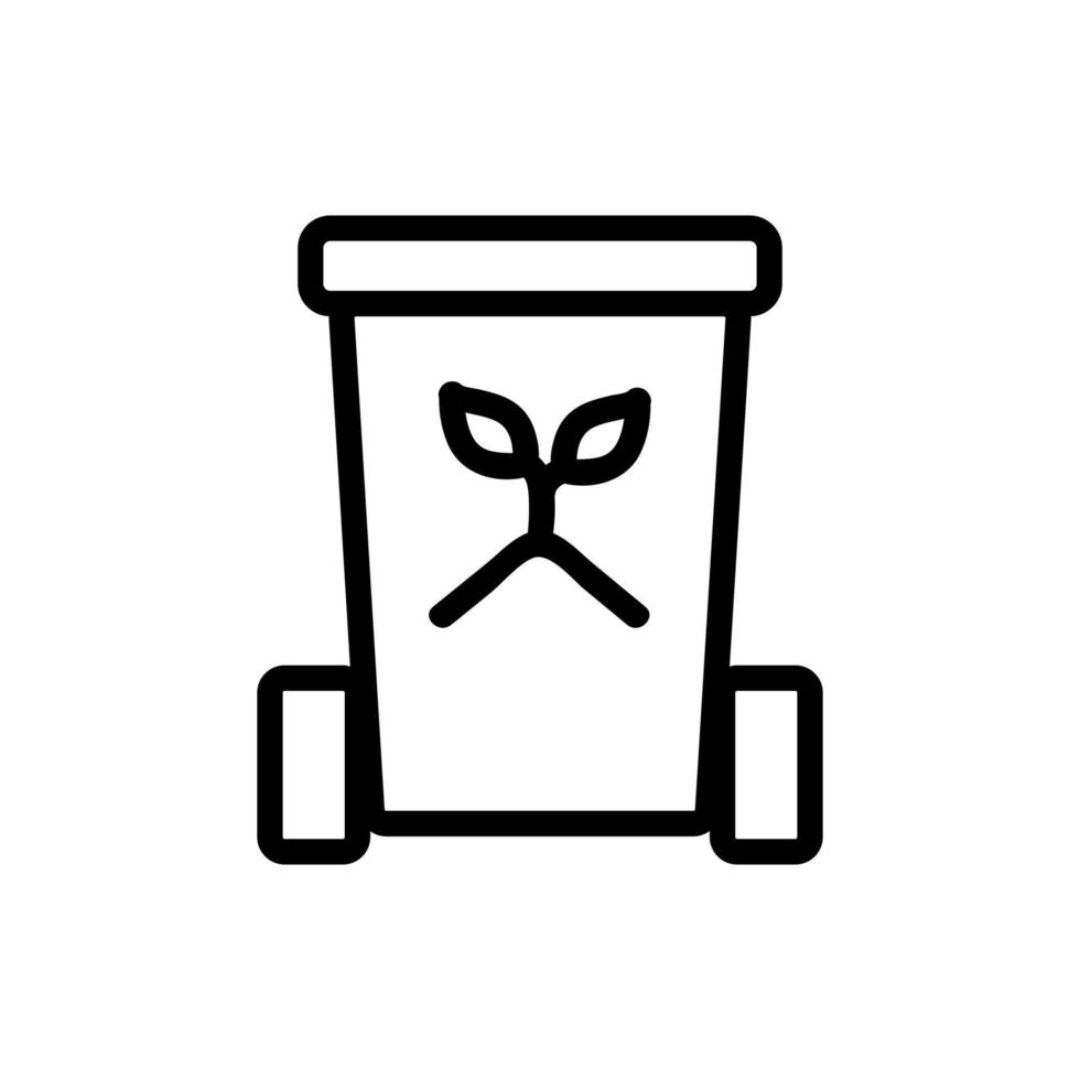 recycling icon vector outline illustration