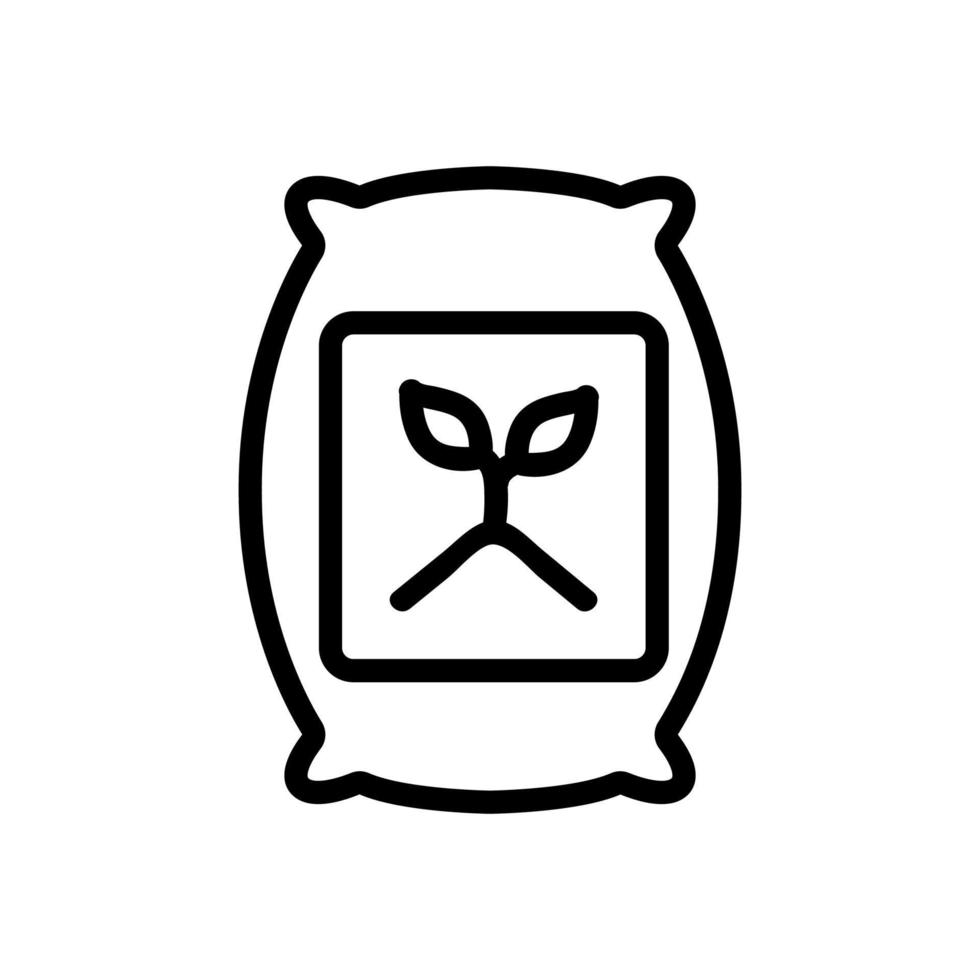 fertilizer in a bag icon vector outline illustration