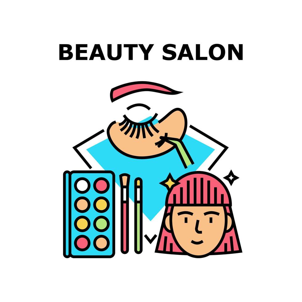 Beauty Salon Vector Concept Color Illustration
