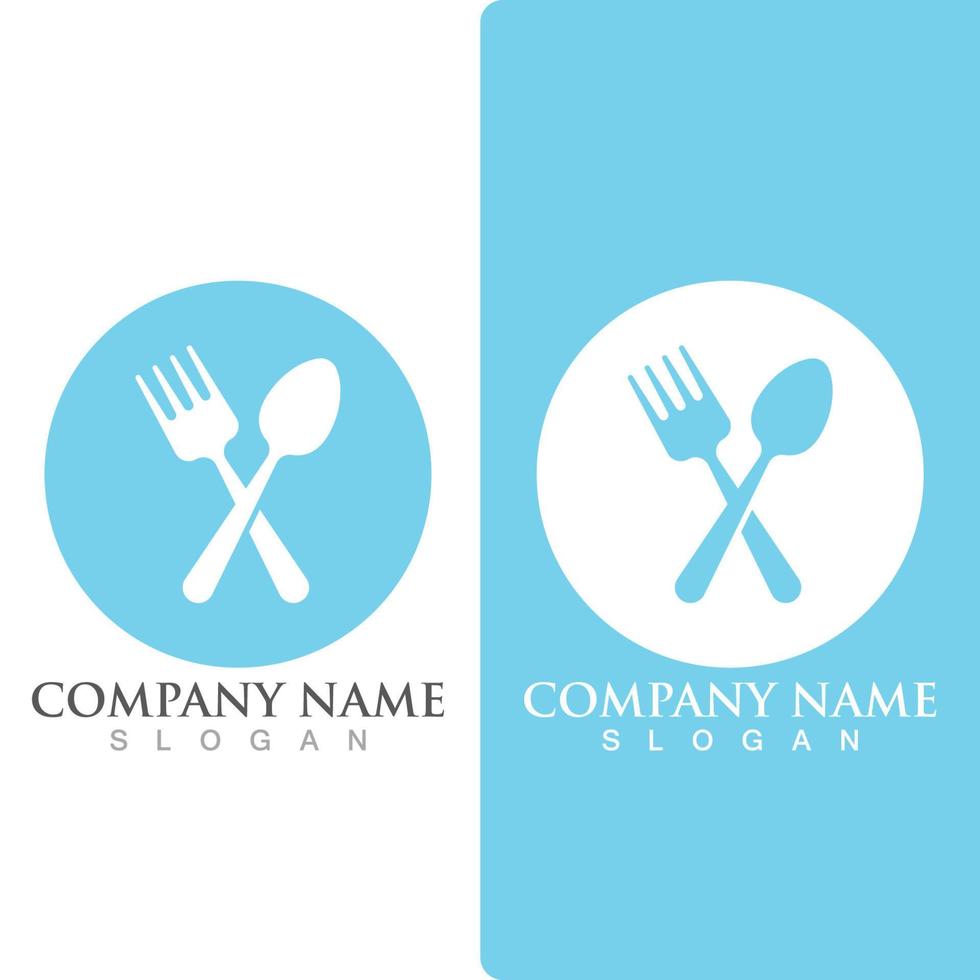 vector de logotipo y símbolo de cuchara y tenedor