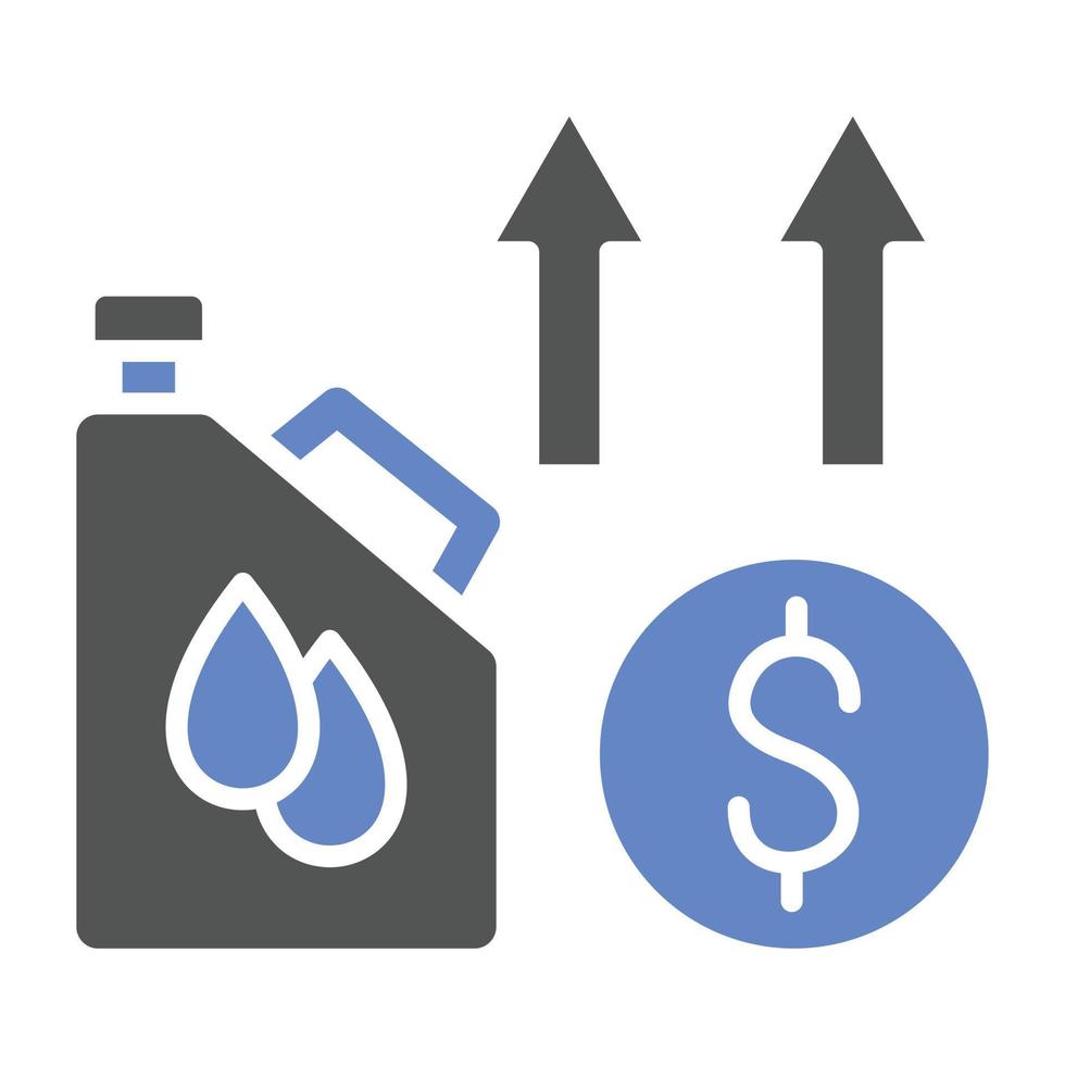 Oil Price Increase Icon Style vector