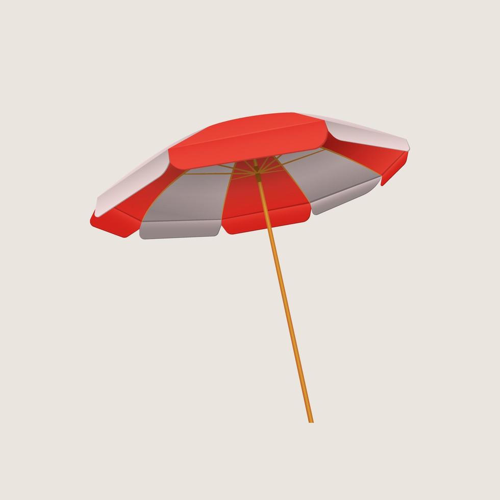 Beach umbrella isolated on white background. vector