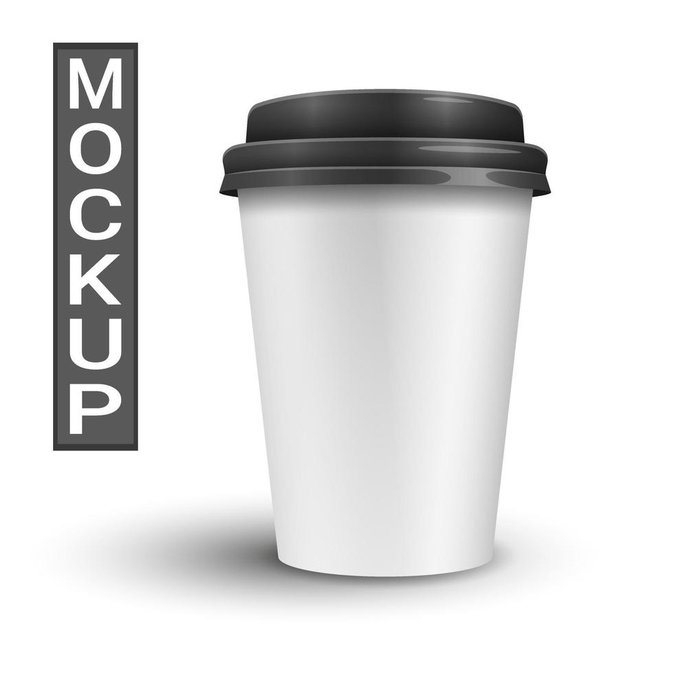 Realistic mockup of a coffee cup vector