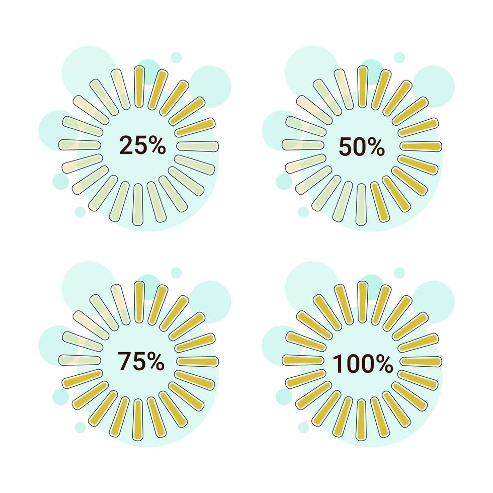 Loading bar icons. Template. Cut out. vector