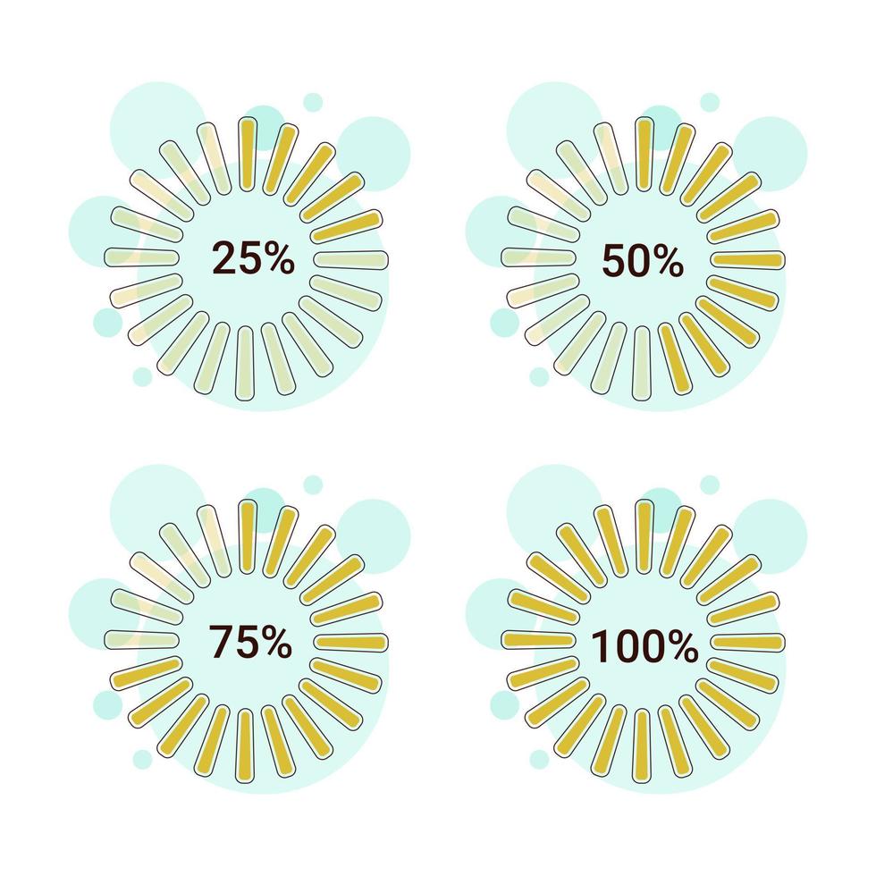 iconos de la barra de carga. modelo. separar. vector