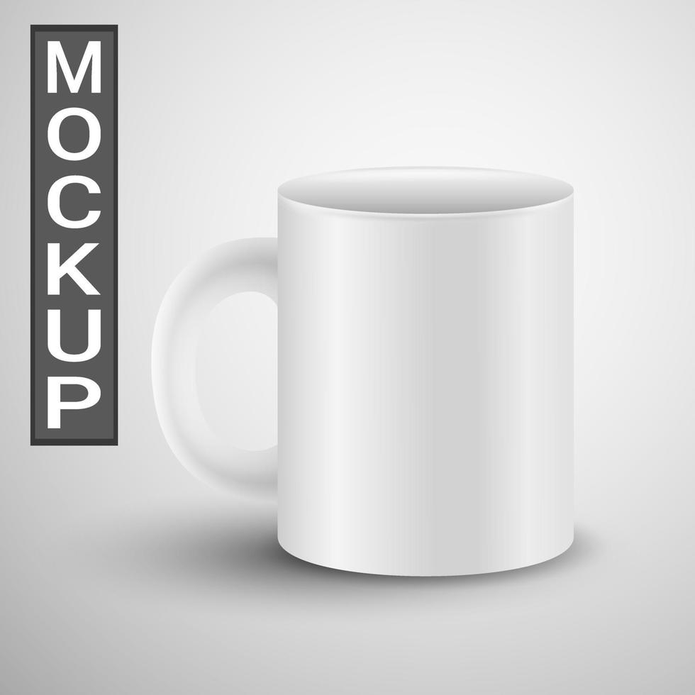 Realistic mug mockup vector