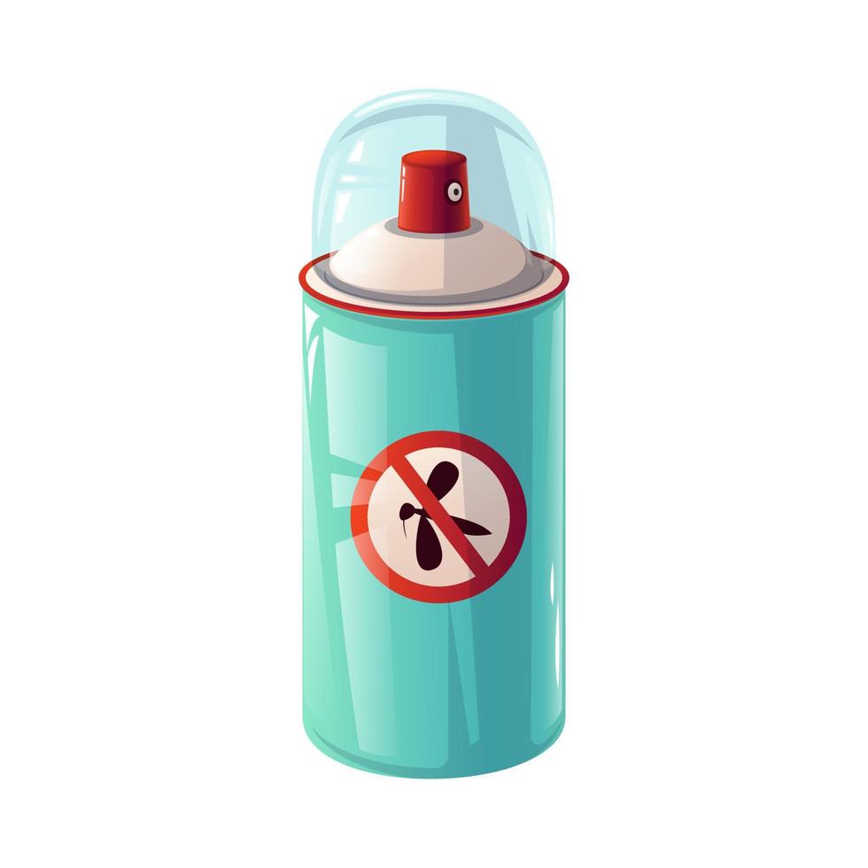 Cartoon illustration. The mosquito repellent is isolated on a white background. vector