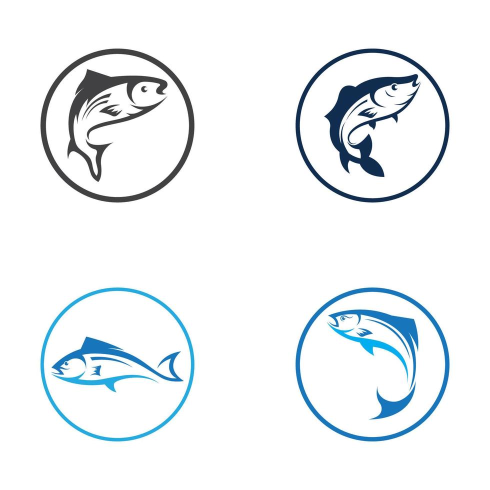 Fish logo template vector
