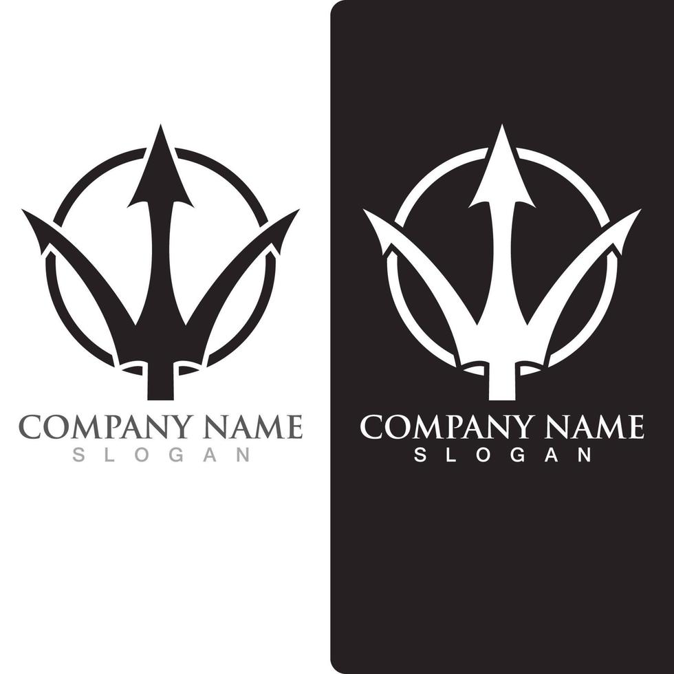 Trident Logo Template vector icon