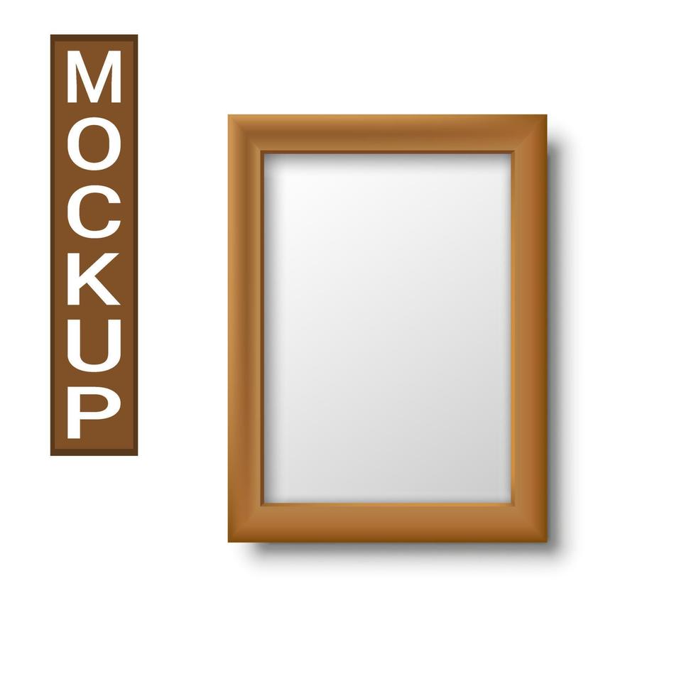 Realistic mockup photo frame. vector