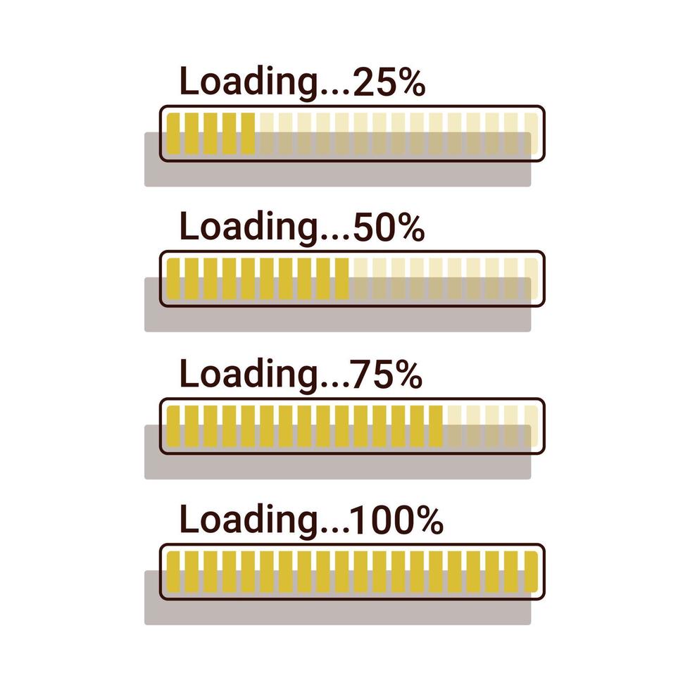 Loading bar for web interfaces. Template. vector