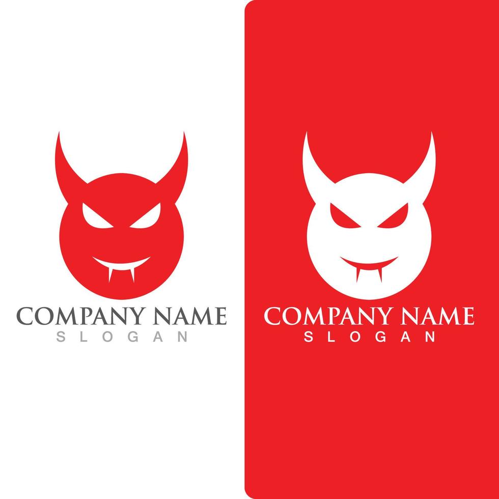 Devil horn logo Vector icon