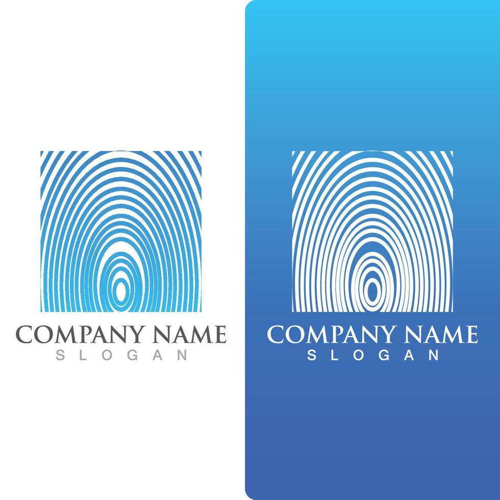 Fingerprint logo and symbol vector element