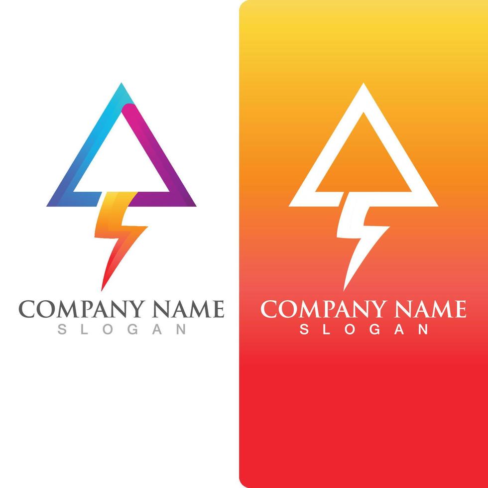Thunderbolt flash energy  logo and symbol vector
