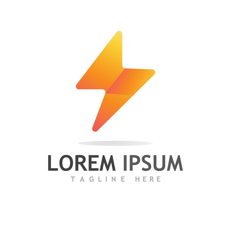 electric lightning logo, using modern vector design concept.