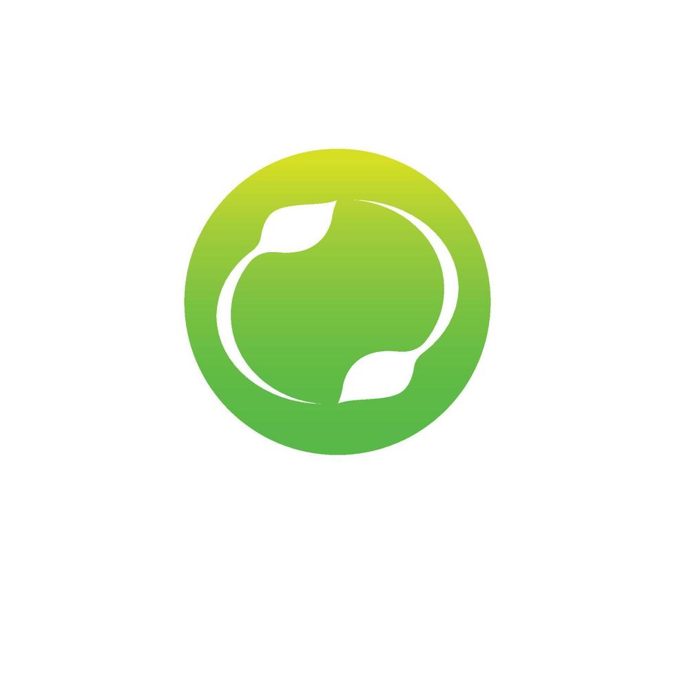 elemento de la naturaleza del logotipo de la ecología de la hoja verde vector