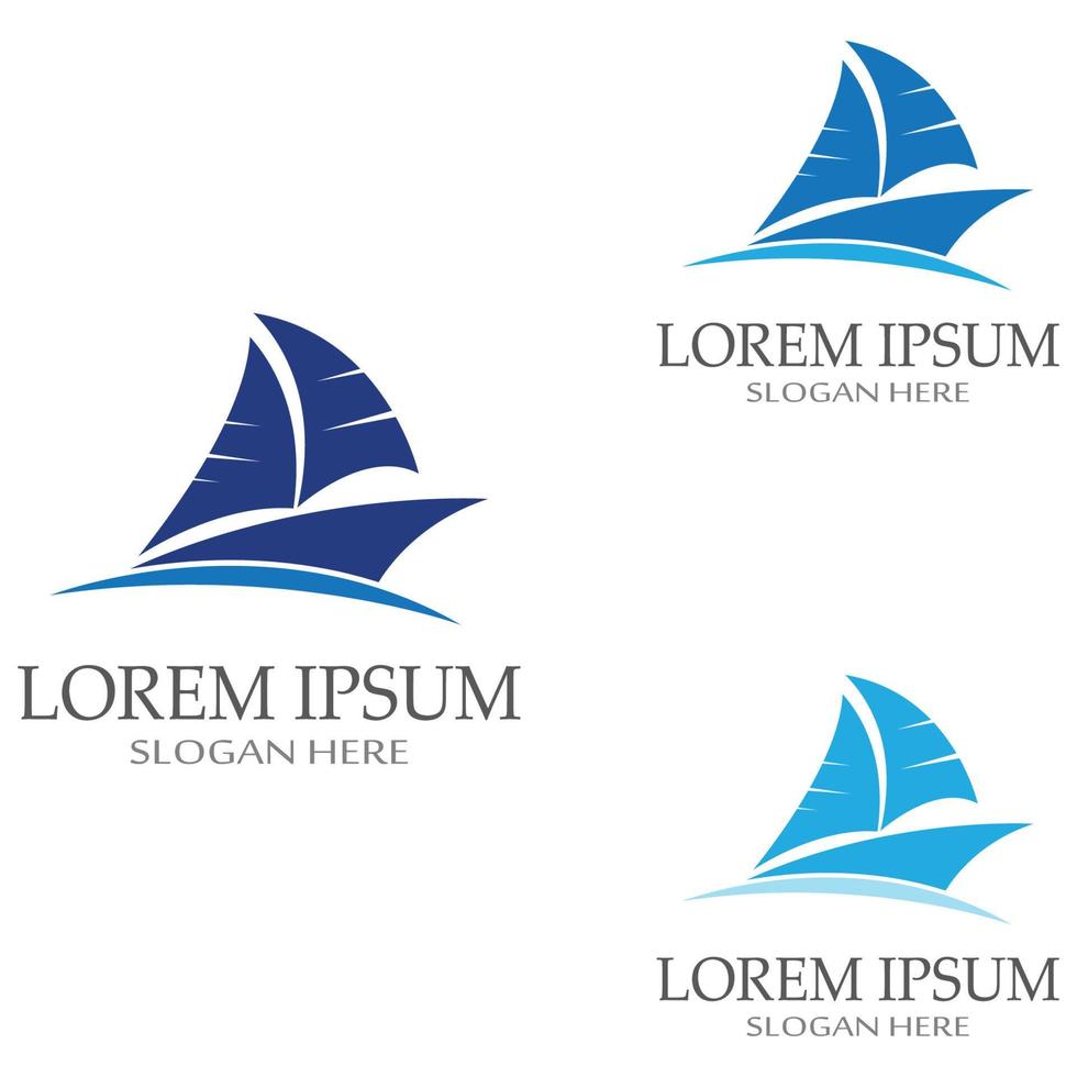 Sailing boat logo Template vector