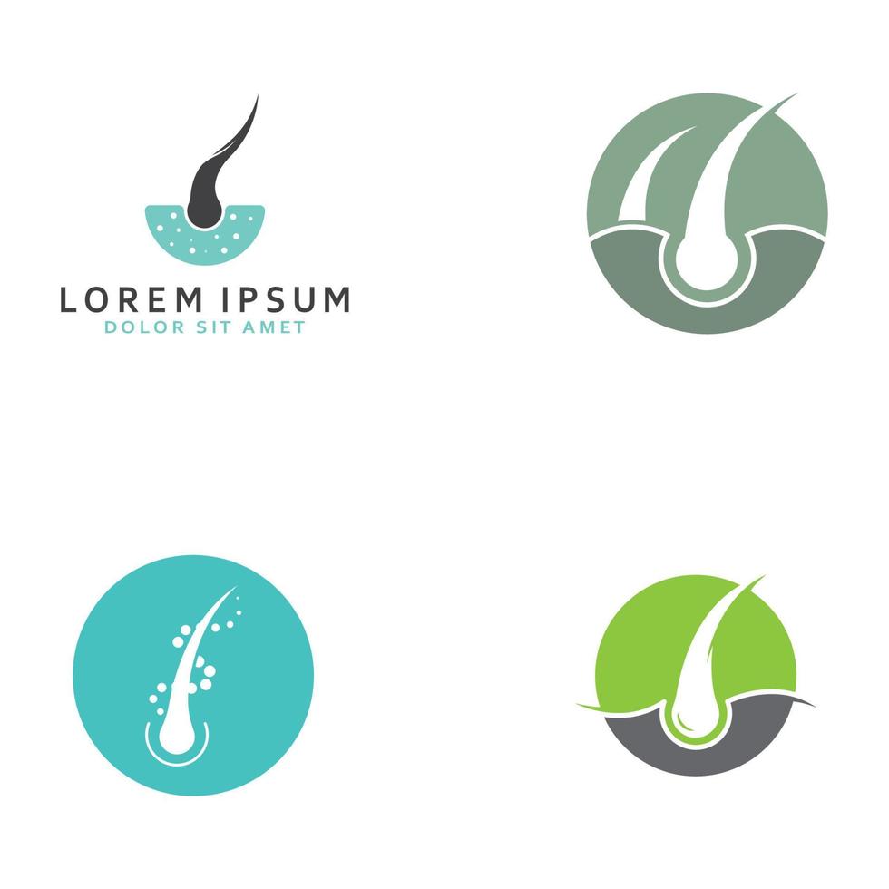 logotipo de cuidado del cabello y logotipo de salud del cabello.con concepto de diseño de vector de plantilla de ilustración