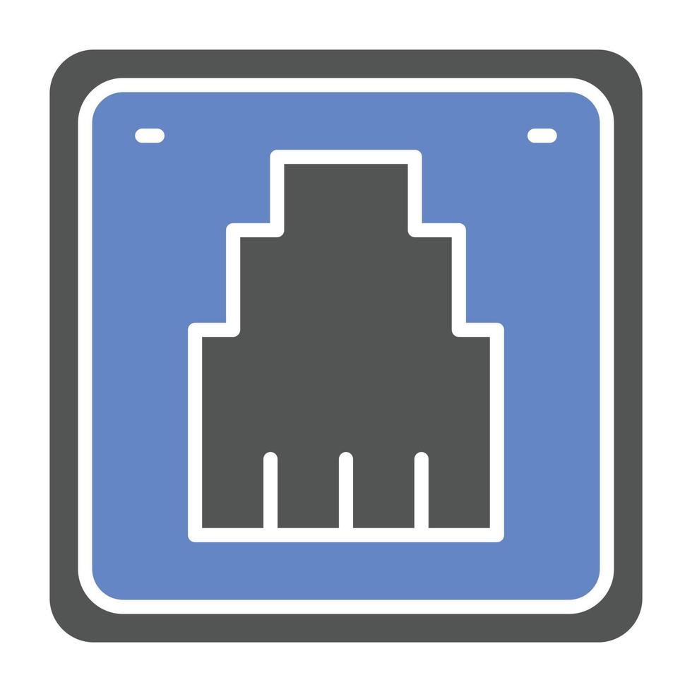 Telephone Socket Icon Style vector