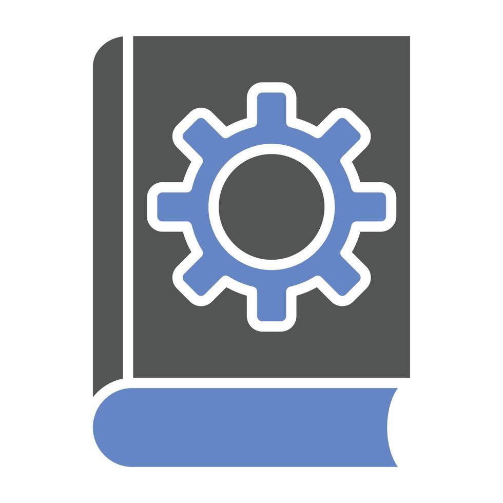 Book Settings Icon Style vector