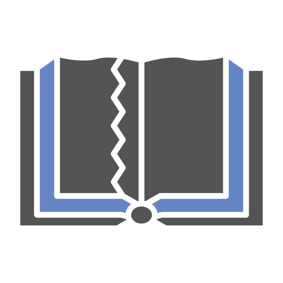 Teared Book Icon Style vector