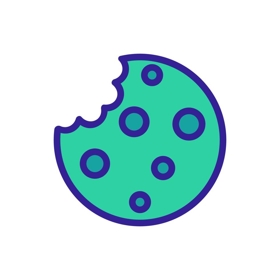 Delicious cookie icon vector. Isolated contour symbol illustration vector