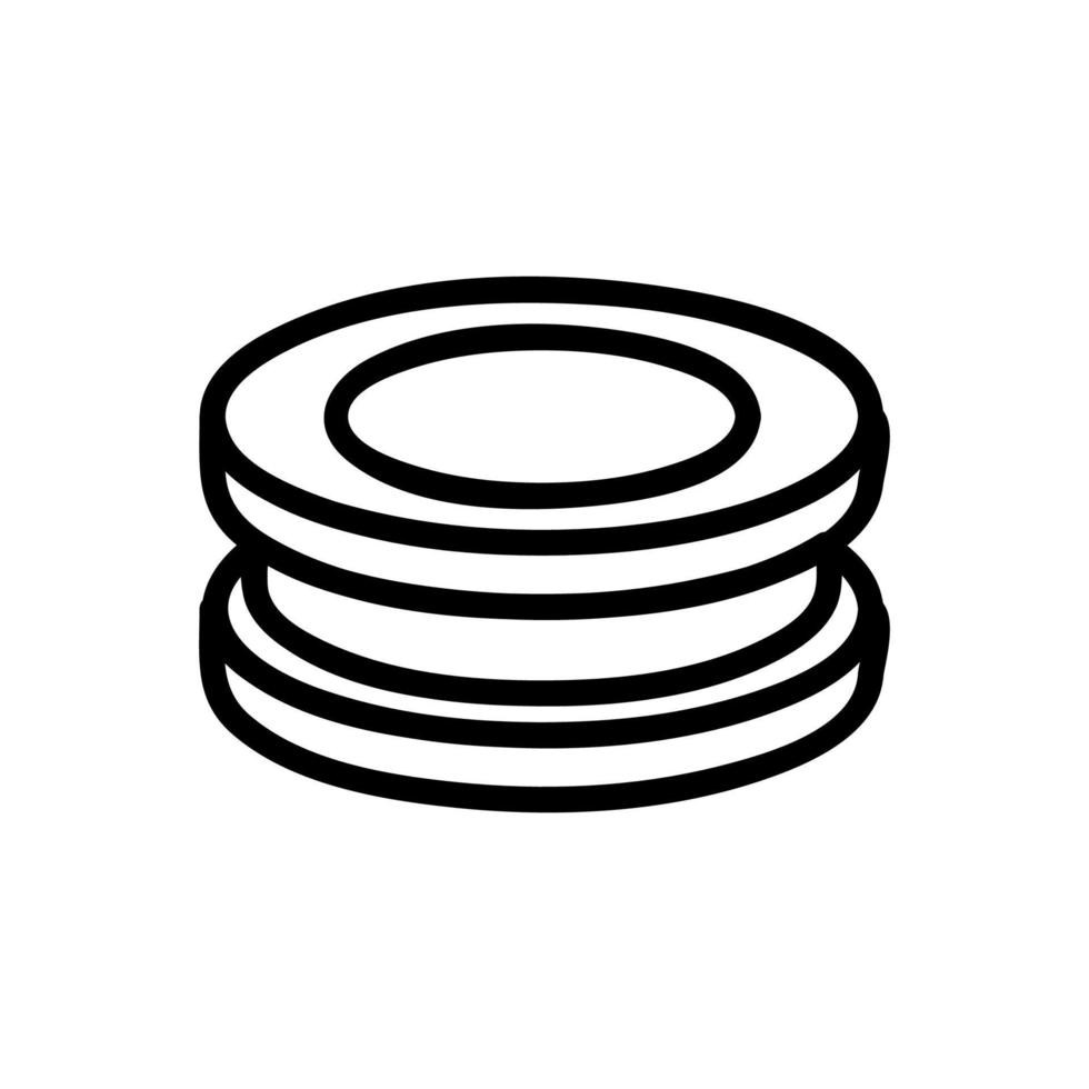 vector de icono de galleta de galleta. ilustración de símbolo de contorno aislado