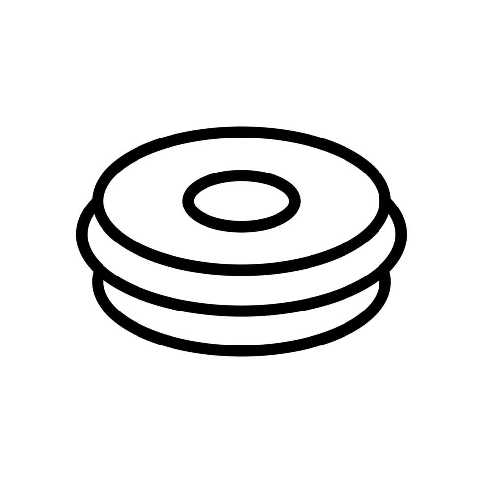 vector de icono de galleta. ilustración de símbolo de contorno aislado