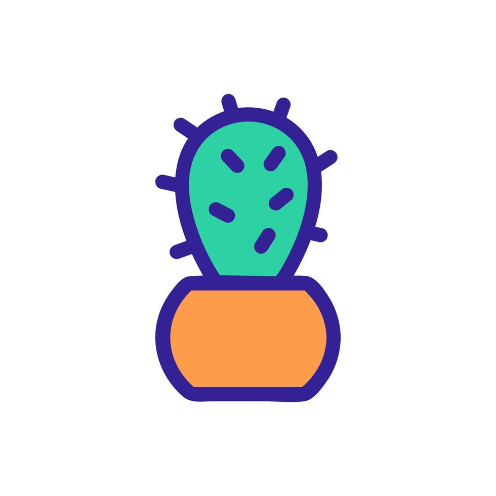 Cactus icon vector. Isolated contour symbol illustration vector