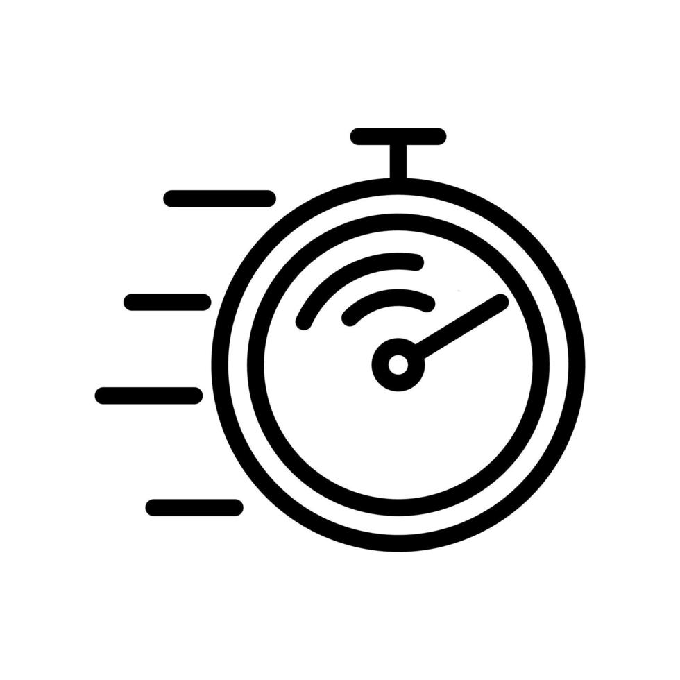 ilustración de contorno de vector de icono de cronómetro de competencia