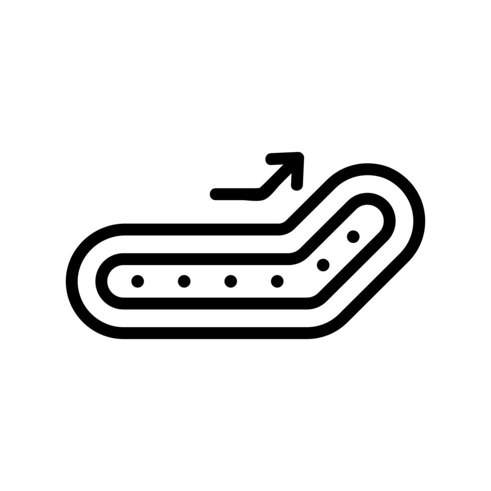 conveyor belt going up icon vector outline illustration