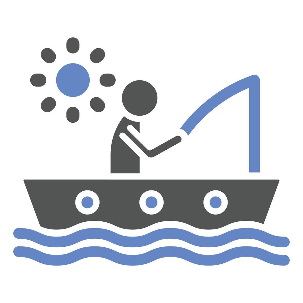 Fishing Holiday Icon Style vector