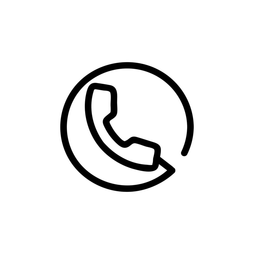 handset on the wire icon vector. Isolated contour symbol illustration vector