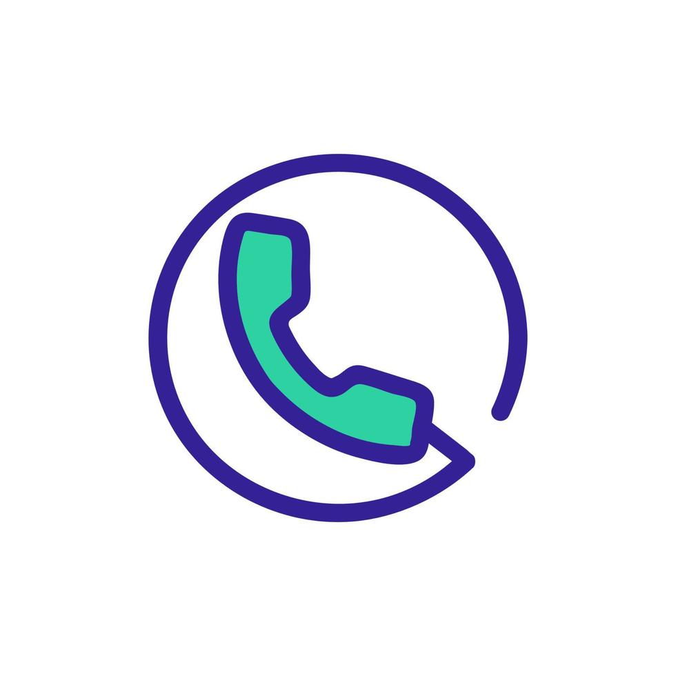 handset on the wire icon vector. Isolated contour symbol illustration vector