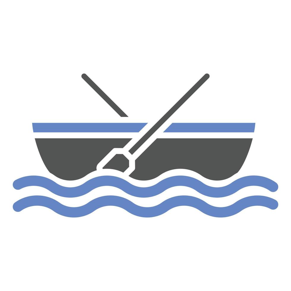 Rowing Boat Icon Style vector