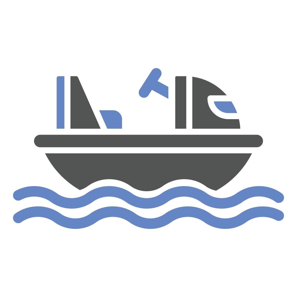 estilo de icono de barcos de choque vector