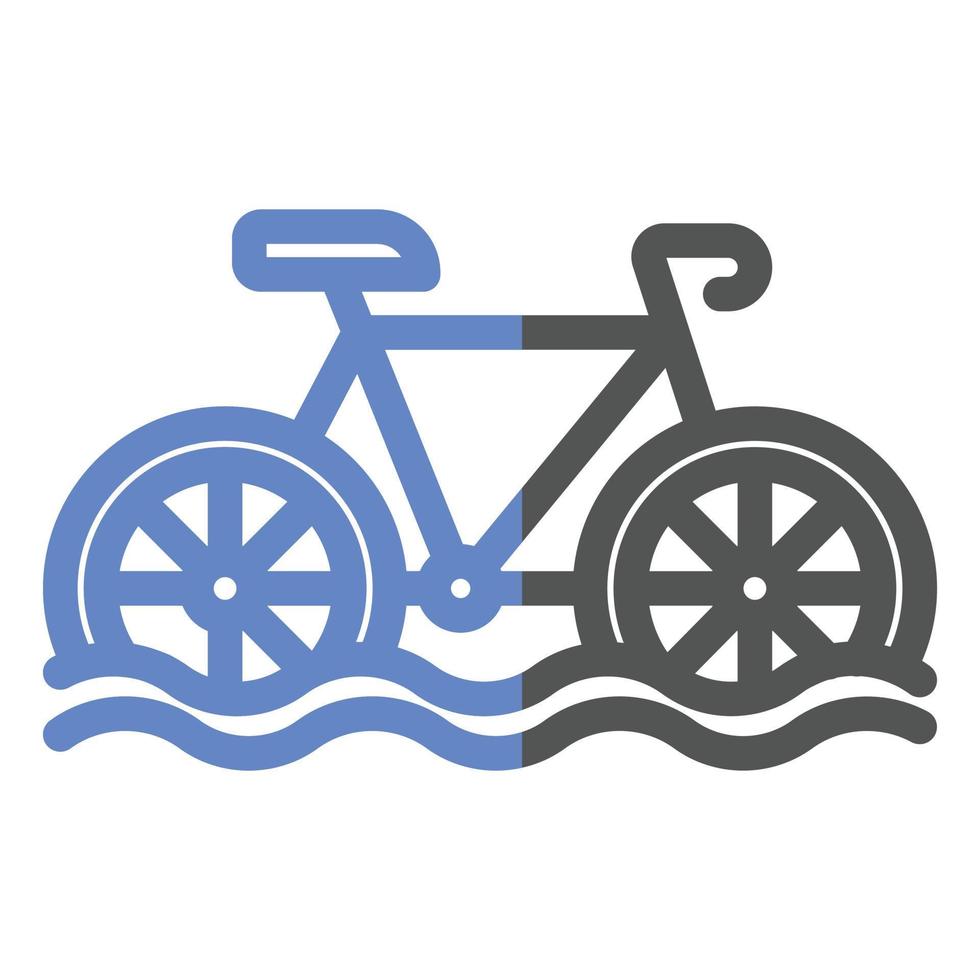 estilo de icono de triciclo de agua vector