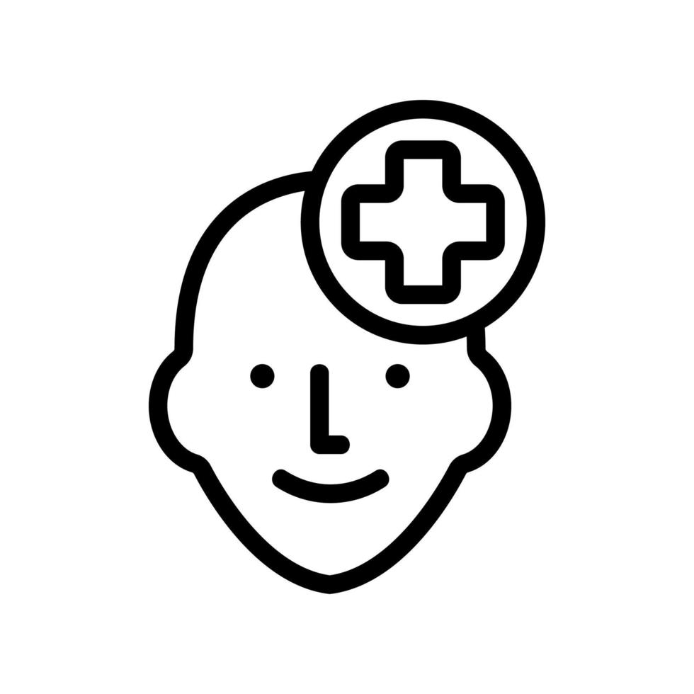 consciousness icon vector. Isolated contour symbol illustration vector