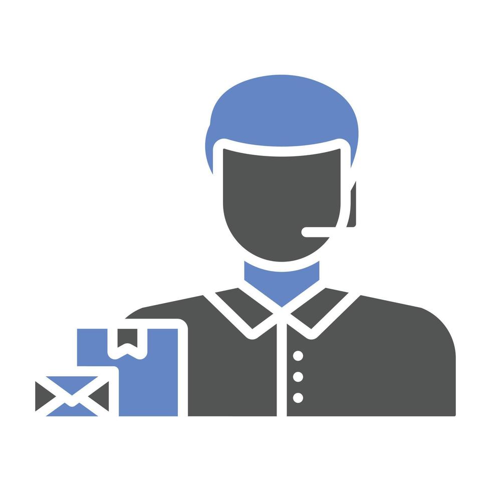 Post Office Customer Service Icon Style vector