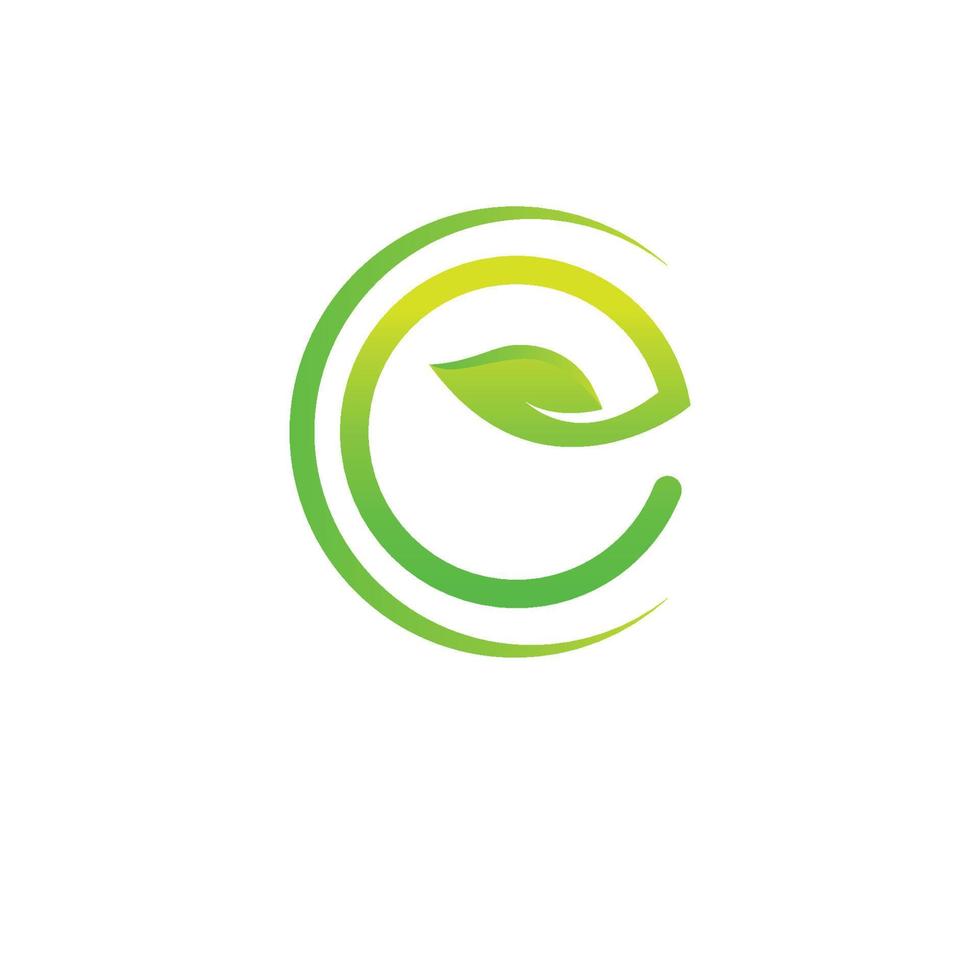 Green  leaf ecology Logo nature element vector