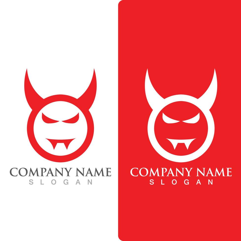 Devil horn logo Vector icon