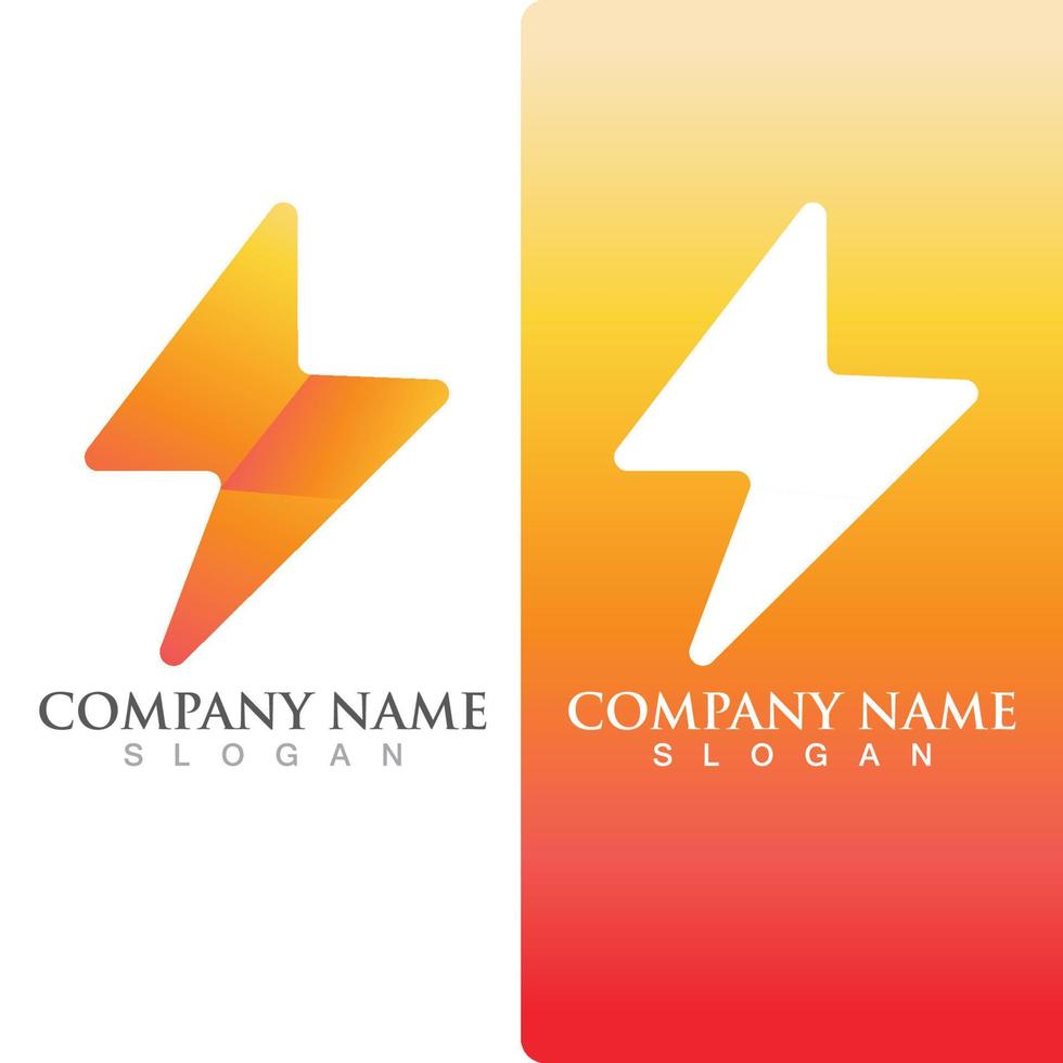 Thunderbolt flash energy  logo and symbol vector