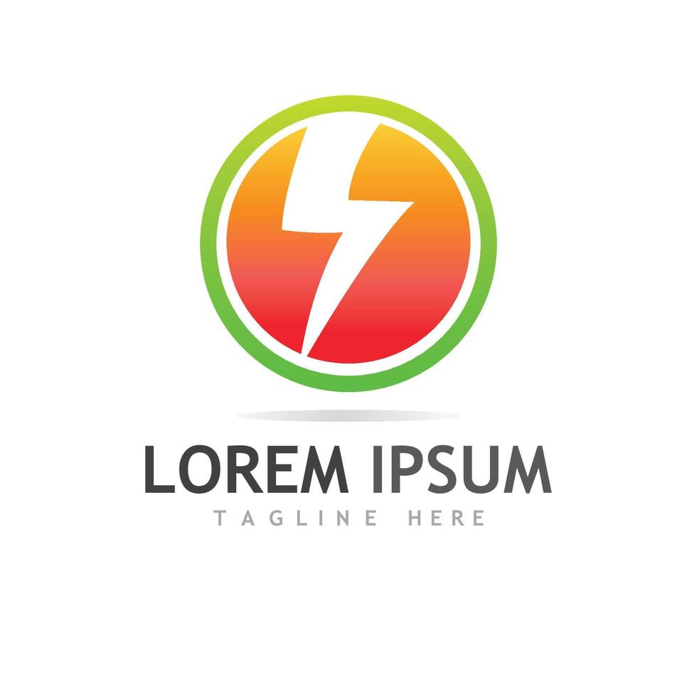 electric lightning logo, using modern vector design concept.
