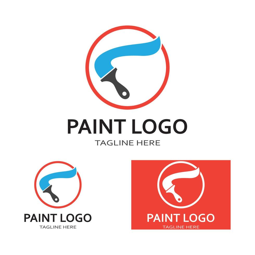 paint brush logo and symbol vector image