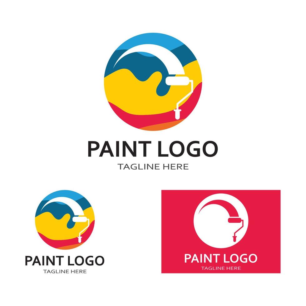 logotipo de pincel y símbolo de imagen vectorial vector