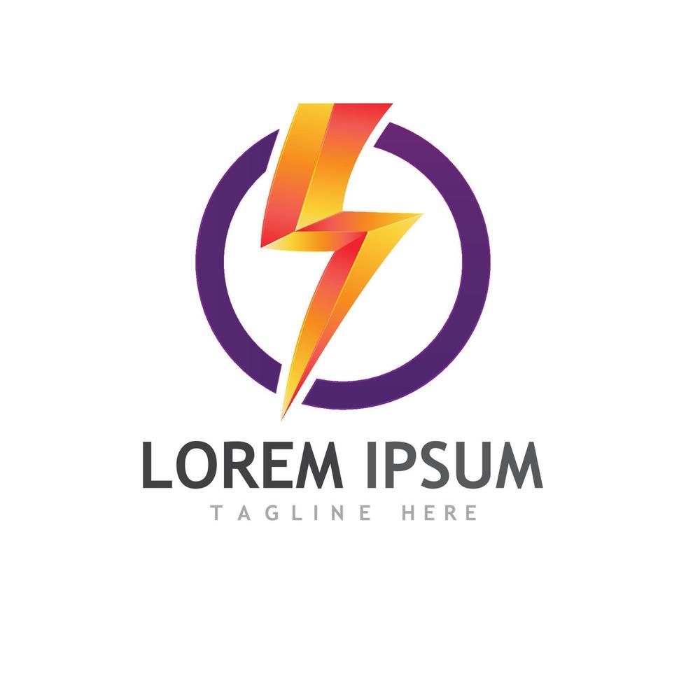 electric lightning logo, using modern vector design concept.