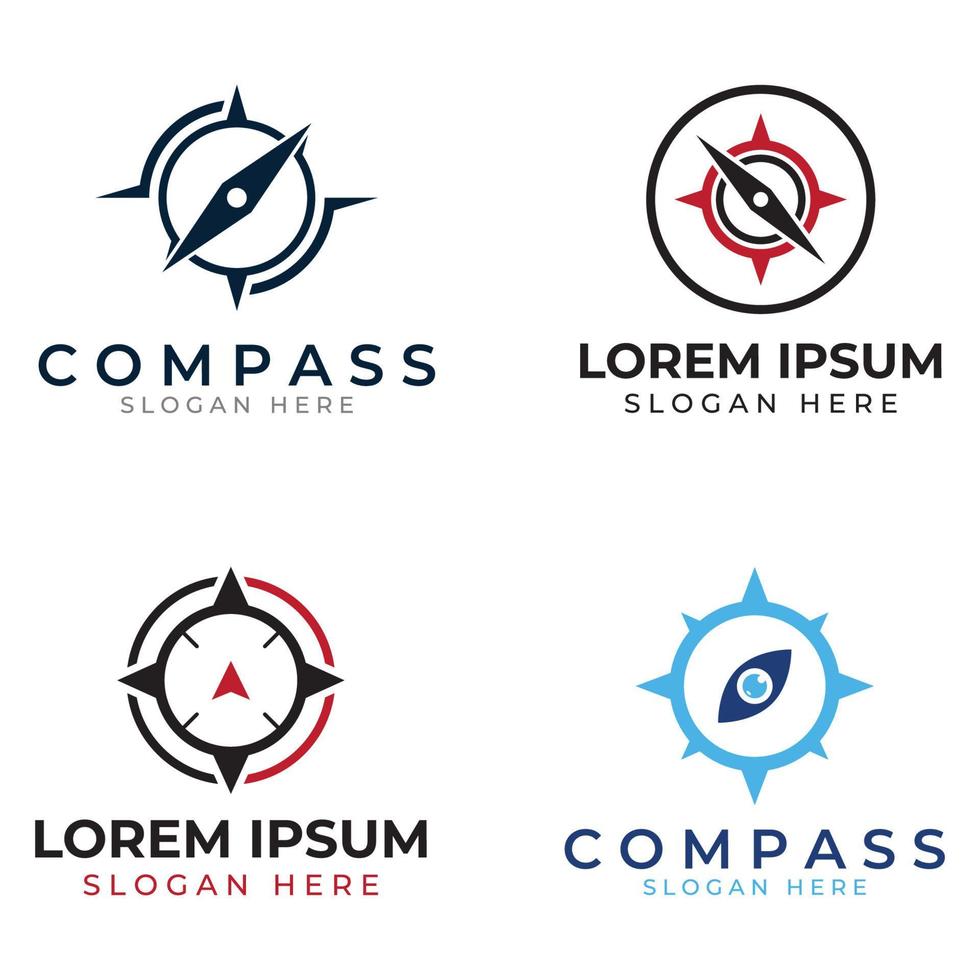 Compass logo, directional guide or pandom. Compass logo icon vector illustration template.