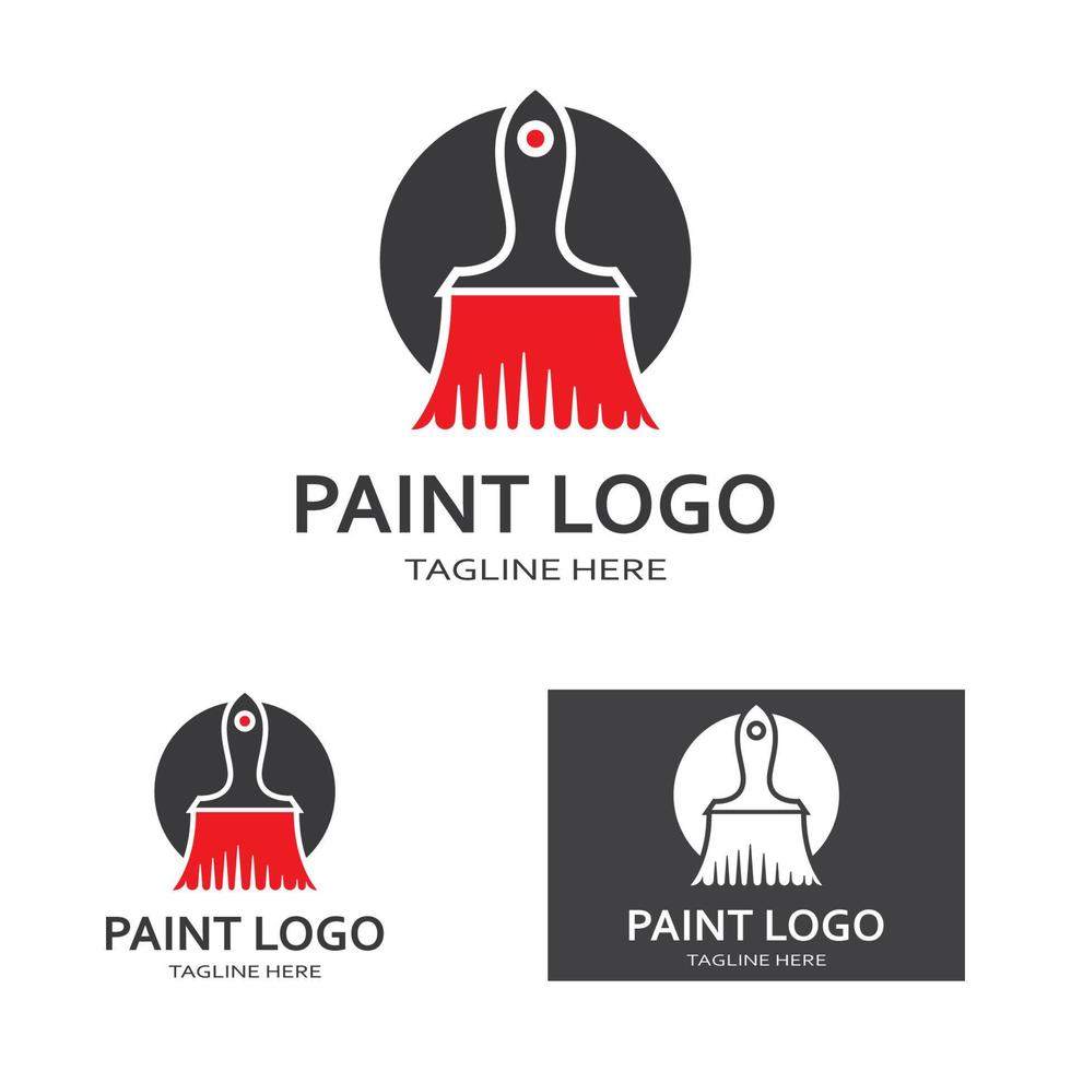 paint brush logo and symbol vector image